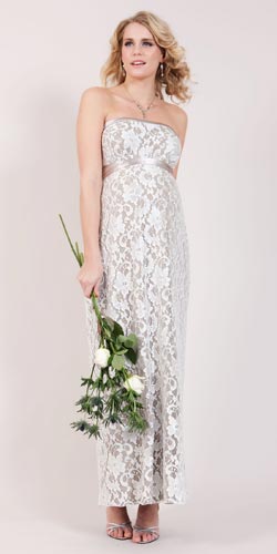 vestidos para novias embarazadas