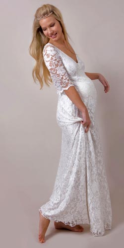 vestidos para novias embarazadas