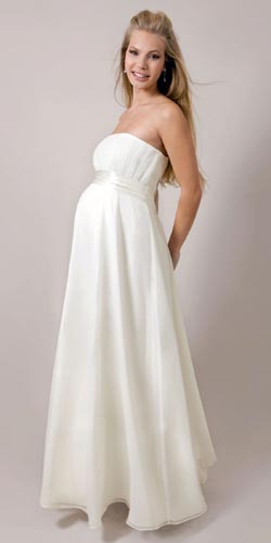 vestidos para novias embarazadas