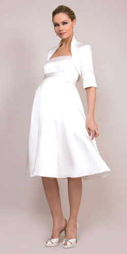 vestidos para novias embarazadas