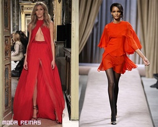 vestidos drapeados color rojo