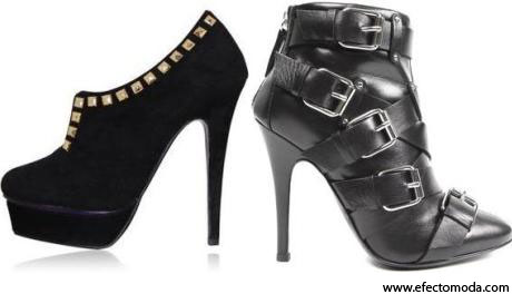 zapatos altos color negro