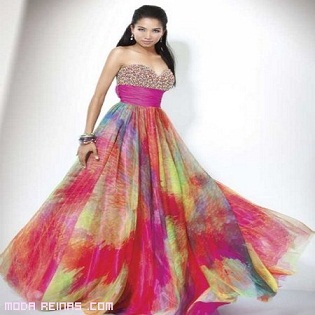 vestidos coloridos de gala
