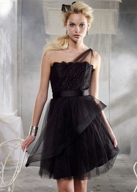 vestidos negros de moda 2012