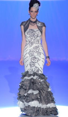 vestidos plateados