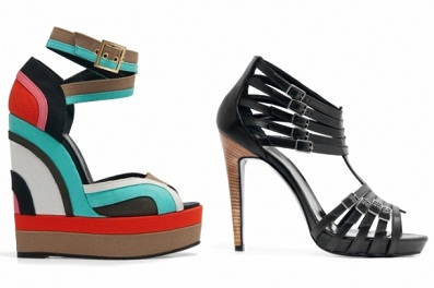 zapatos altos de verano