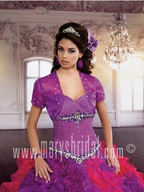 vestidos esponjosos color lila