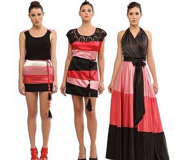 vestidos fucsias brillantes