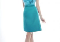 modelos de vestidos celestes