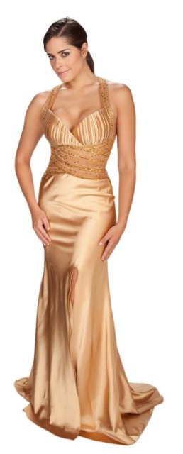 vestidos largos color dorado
