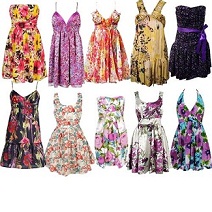 vestidos cortos con flores