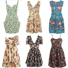 vestidos cortos con flores