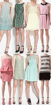 vestidos cortos con ruffles