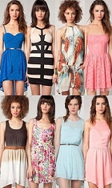 vestidos cortos con ruffles