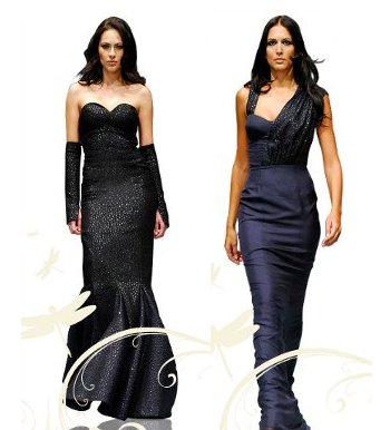 vestidos elegantes de colores brillantes