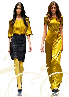 vestidos elegantes de colores brillantes