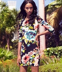 vestidos cortos floreados 