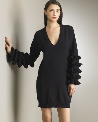 vestidos mangas tres cuartos