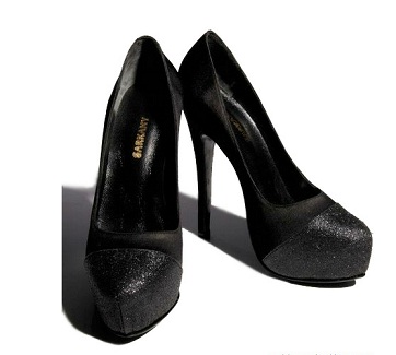zapatos con brillos