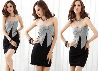 vestidos cortos asimétricos