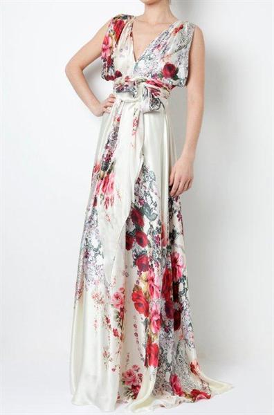 vestidos floreados largos 2012