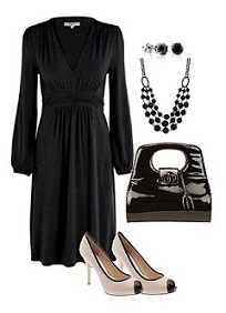 vestidos arrugados color negro