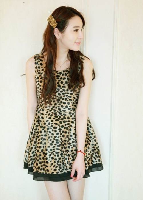 vestidos estampados de leopardo