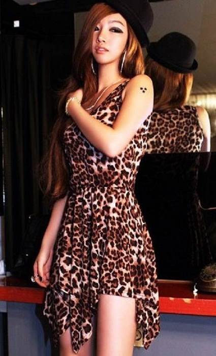 vestidos estampados de leopardo