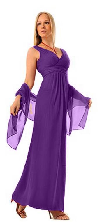 vestidos de gasa color morado