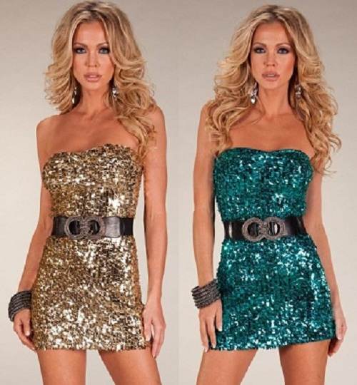 vestidos cortos brillantes