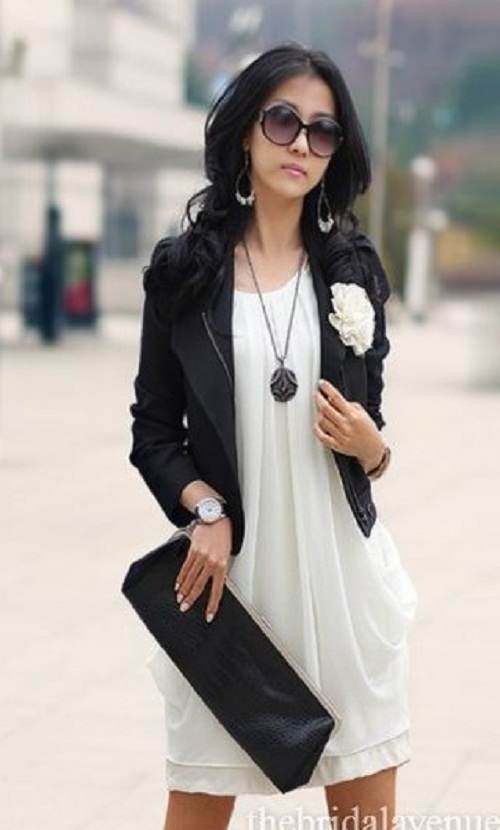 vestidos negros y blancos