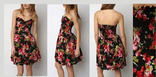 vestidos floreados con tiras