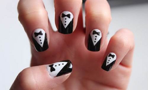 uñas pintadas con esmalte