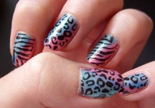 uñas pintadas con esmalte