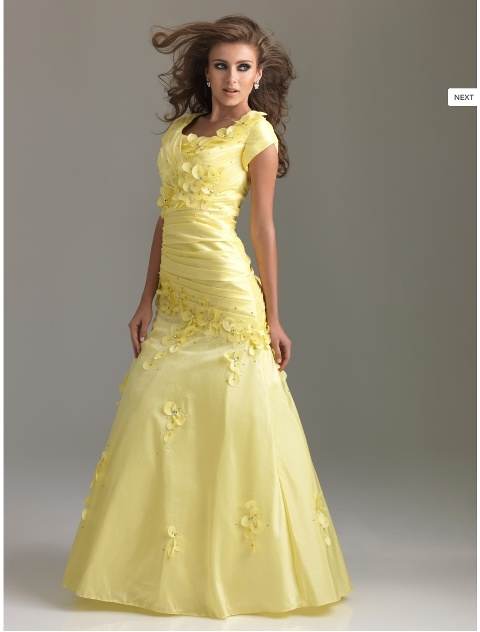 vestidos manga corta