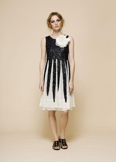 vestidos blanco y negro 2012