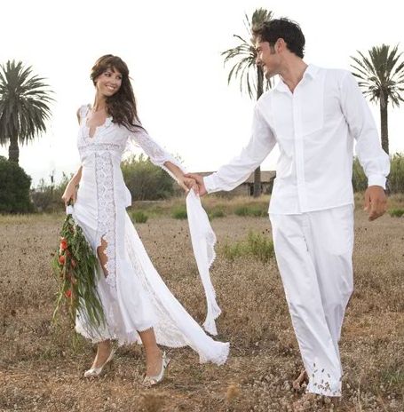 vestidos de boda en la playa