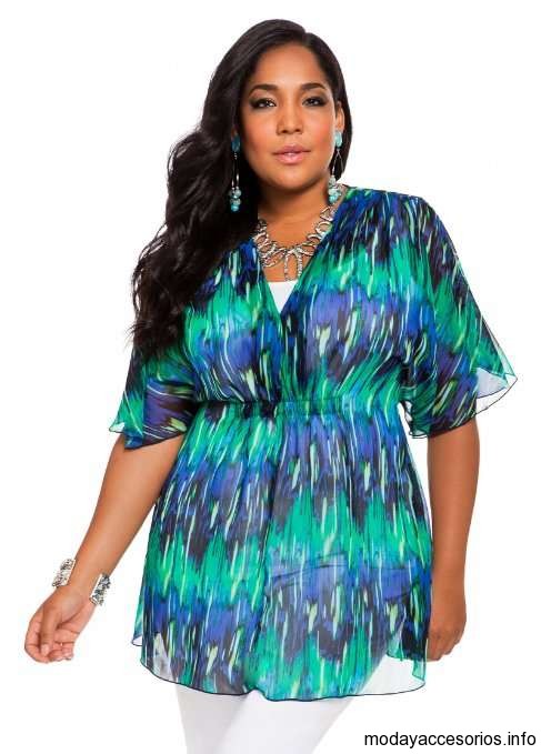 blusas manga tres cuartos para gorditas