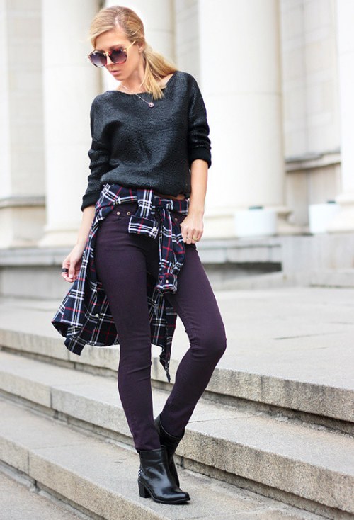 camisas tartan amarradas