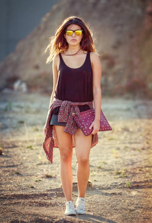 camisas tartan amarradas