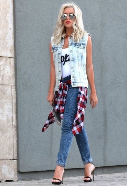 camisas tartan amarradas