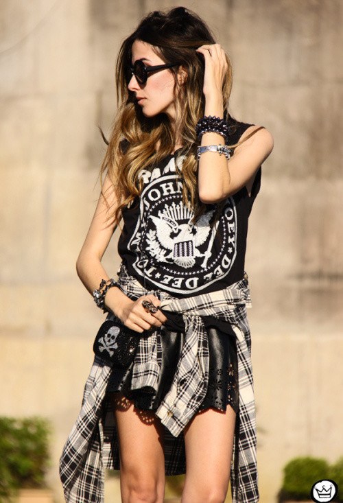 camisas tartan amarradas
