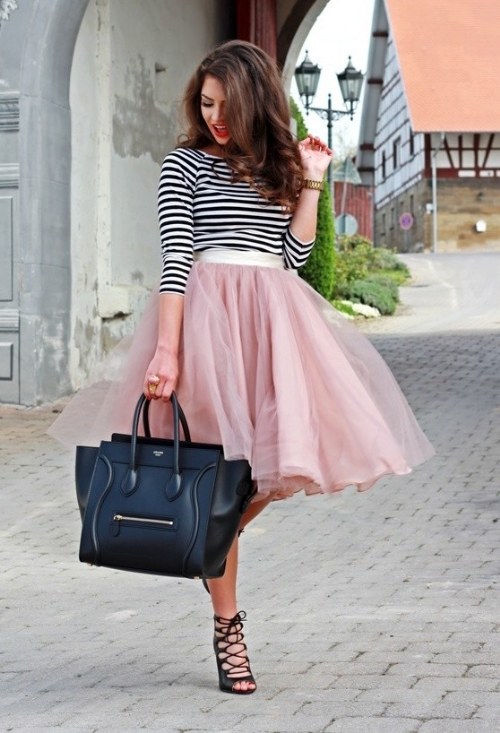 midi faldas outfits primavera