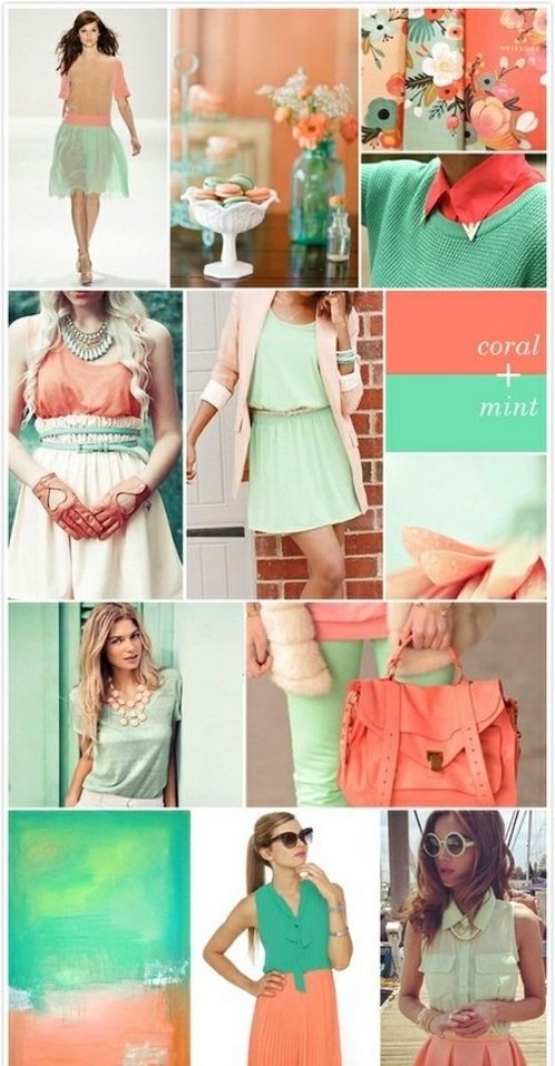 outfits polyvore coral 