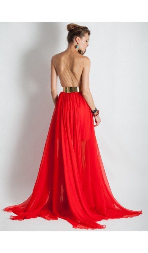 Elegantes Vestidos rojos de Dama de Honor para lucir hermosa | AquiModa.com