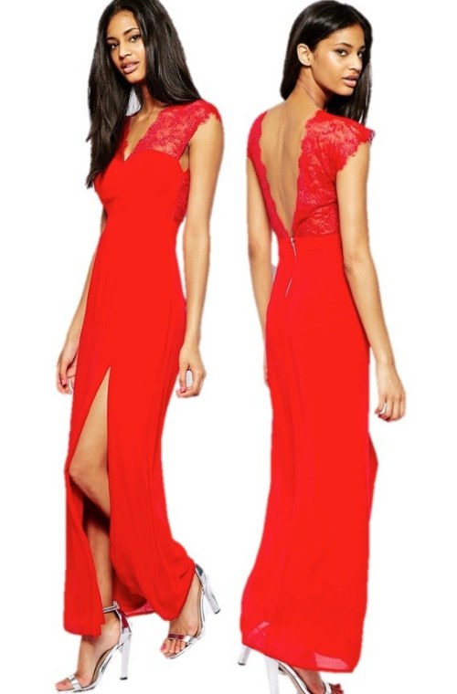 vestidos elegantes espalda descubierta