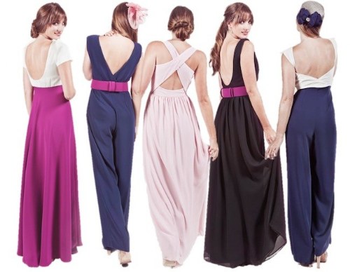 vestidos elegantes espalda descubierta