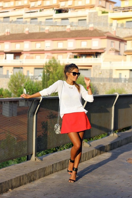 outfits color naranja moda verano