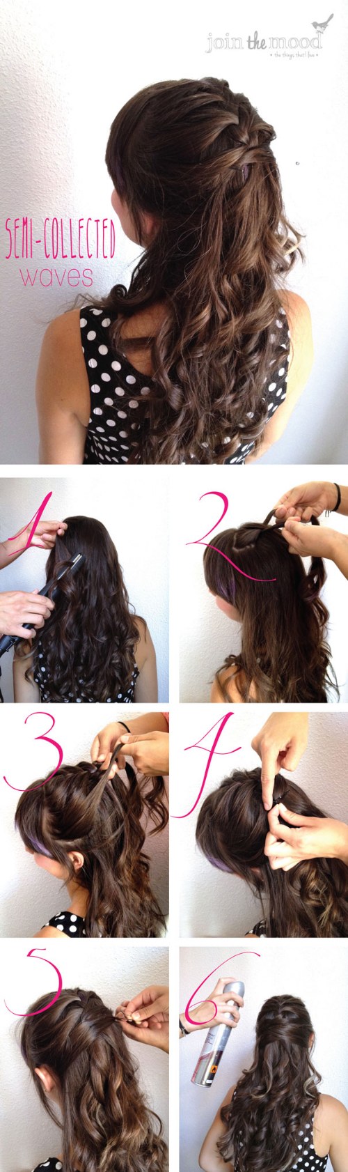 peinados medio cabello recogido