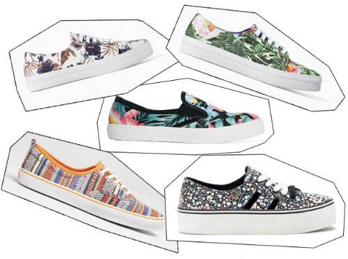 tennis zapatillas estampados alegres
